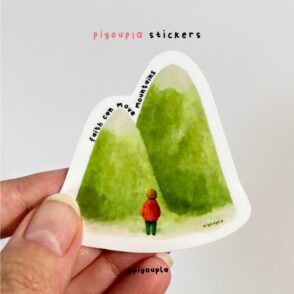 Faith can move mountain die cut sticker