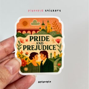 Pride and prejudice die cut sticker