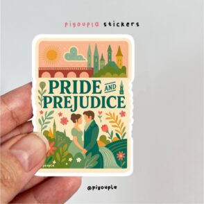 Pride and prejudice die cut sticker v2