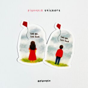 Let go let God die cut sticker