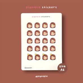 Happy emoji sticker sheet