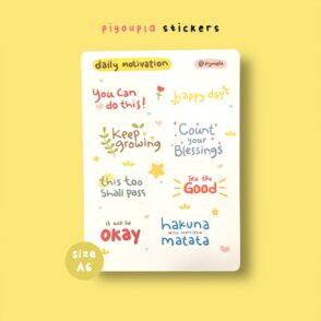 Motivation sticker sheet