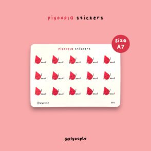 Hello period sticker sheet