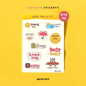 What day is it? sticker sheet