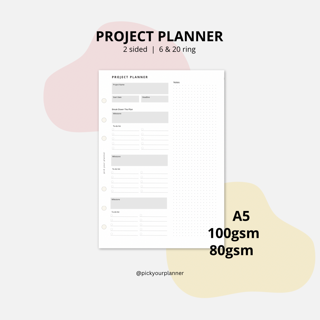 A5 Project Planner
