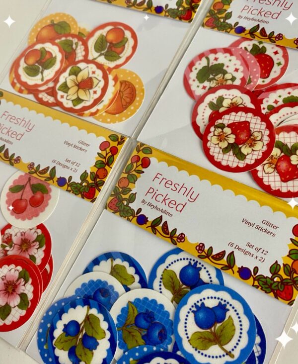 Sticker Pack Glitter Freshly Picked Series