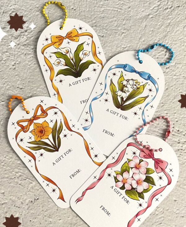 Gift Tag Set With Mini Chain Gift Tag Set With Mini Chain