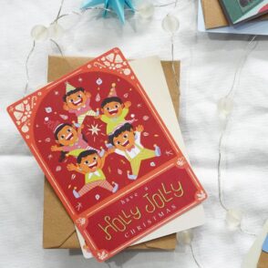 Greeting Card Holly Jolly