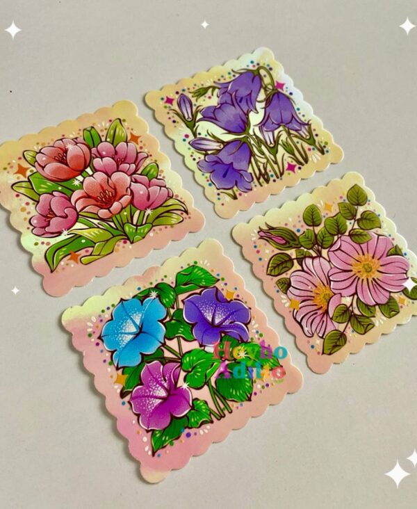 Die-cut Sticker Hologram Iridescent Bloom In June