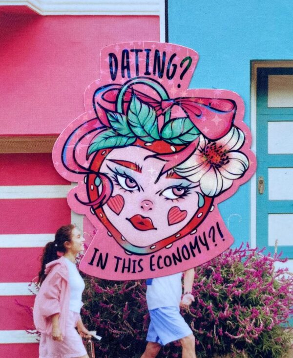 Die-Cut Stickers Hologram Stars - Dating