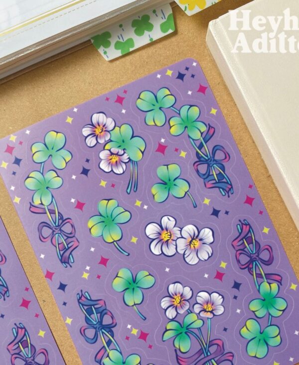 Stickersheet Vinyl Lucky Clover