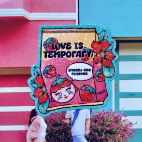 Die-Cut Stickers Hologram Stars - Snack are Forever