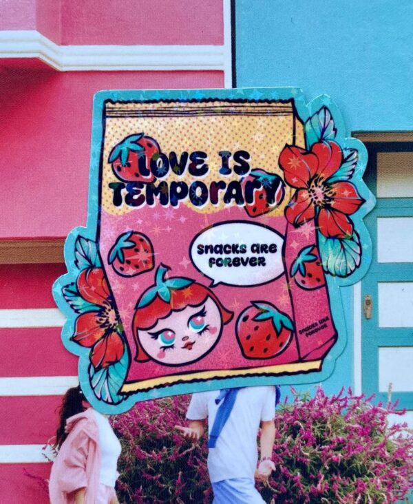 Die-Cut Stickers Hologram Stars - Snack are Forever