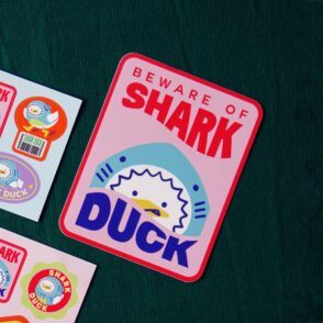 Vinyl Sticker - Beware of Sharkduck (Jumbo)