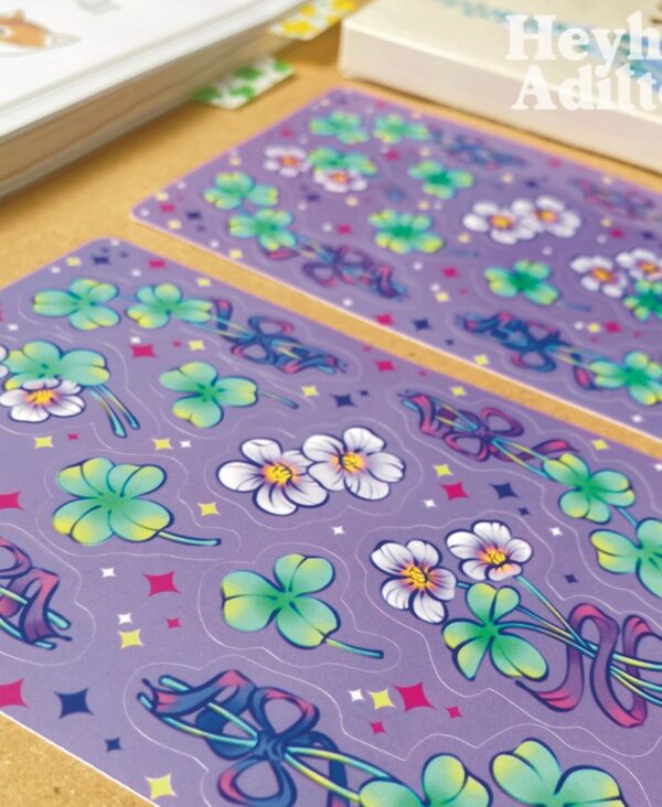 Stickersheet Vinyl Lucky Clover