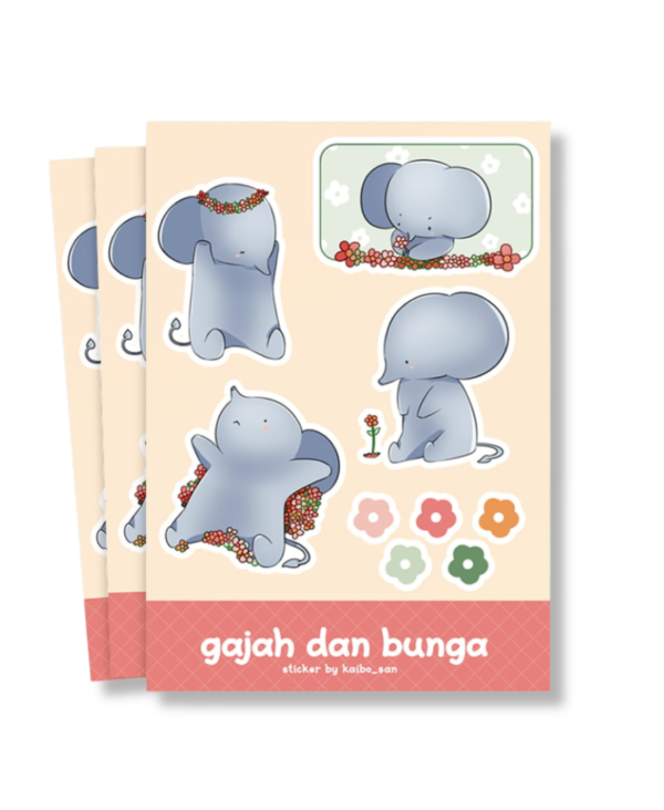 The Elephant and flowers