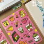 Stickersheet Vinyl Matcha Pink