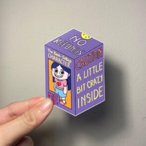 Vinyl Sticker - Crazy Inside Series - Purple