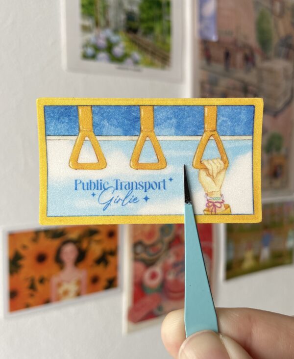 Diecut-sticker-Publictransportgirlie