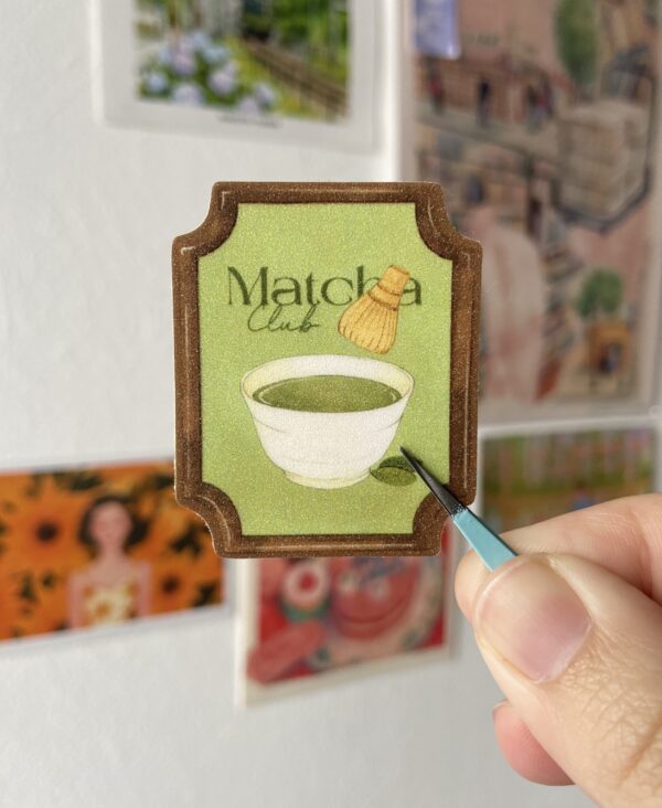 Diecut-sticker-matcha