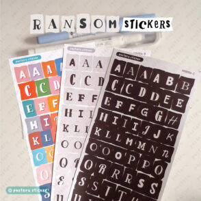 Mini Ransom Alphabet Sticker Series