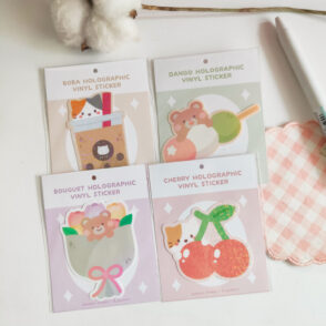 Kawaii Hologram Diecut Sticker