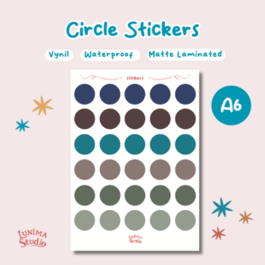 Big Dark Circle | A6 Vinyl Waterproof Sticker Sheet
