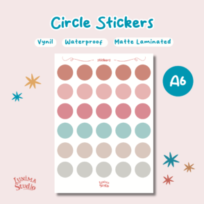 Big Pastel Circle | A6 Vinyl Waterproof Sticker Sheet
