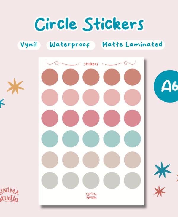 11 Big Pastel Circle Sticker