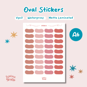 Pastel Oval 1 | A6 Vinyl Waterproof Sticker Sheet