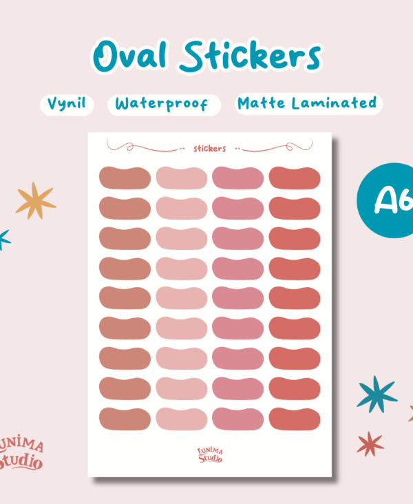 13 Pastel Oval 1 Sticker
