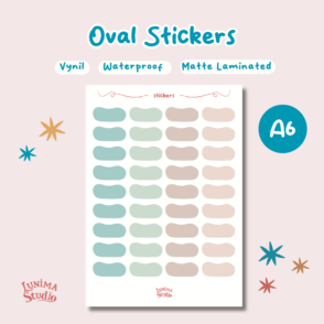 Pastel Oval 2 | A6 Vinyl Waterproof Sticker Sheet