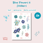 3 Blue Flowers 2 Sticker