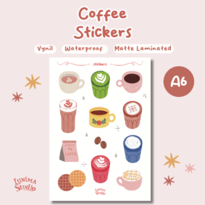 Coffee | A6 Vinyl Waterproof Sticker Sheet
