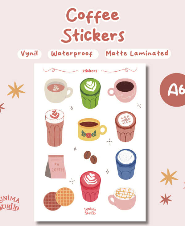 6 Coffee Sticker 6 Coffee Sticker