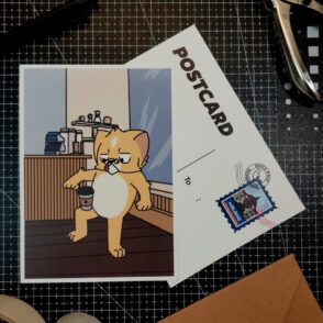 Chillpa - Coffee Balancing Postcard