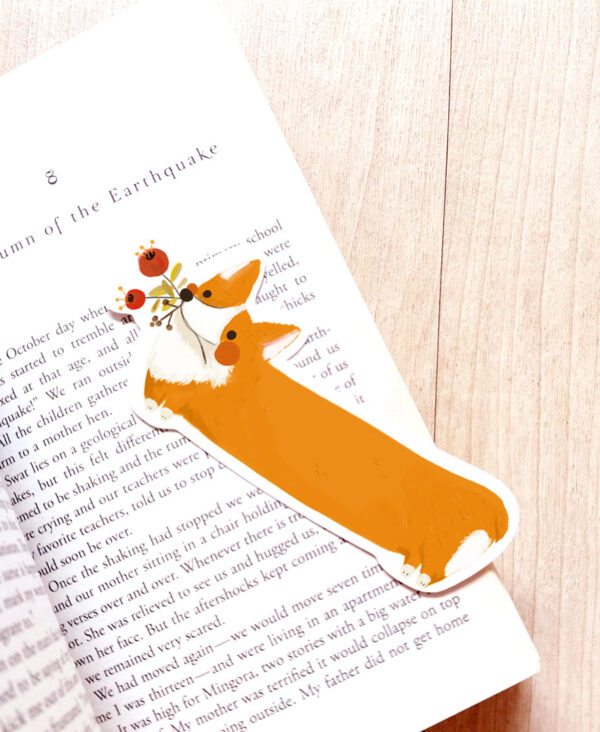 bookmark-corgi-hand