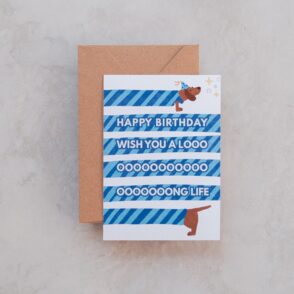 TTI - Greeting Card Daschund Long BDay