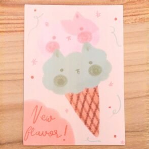 Suki & Muffin Ice Cream Art Print A6
