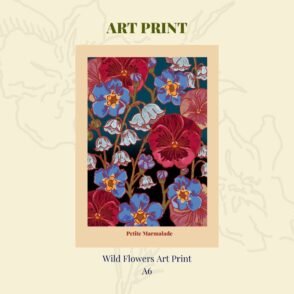 Petite Marmalade - Art Print - Wild Flowers Gradient