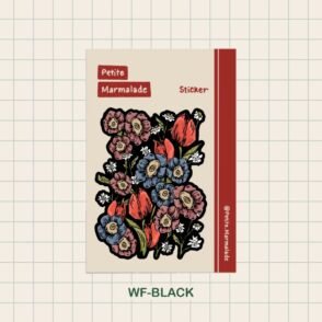 Petite Marmalade - Big Sticker - Wild Flowers Black