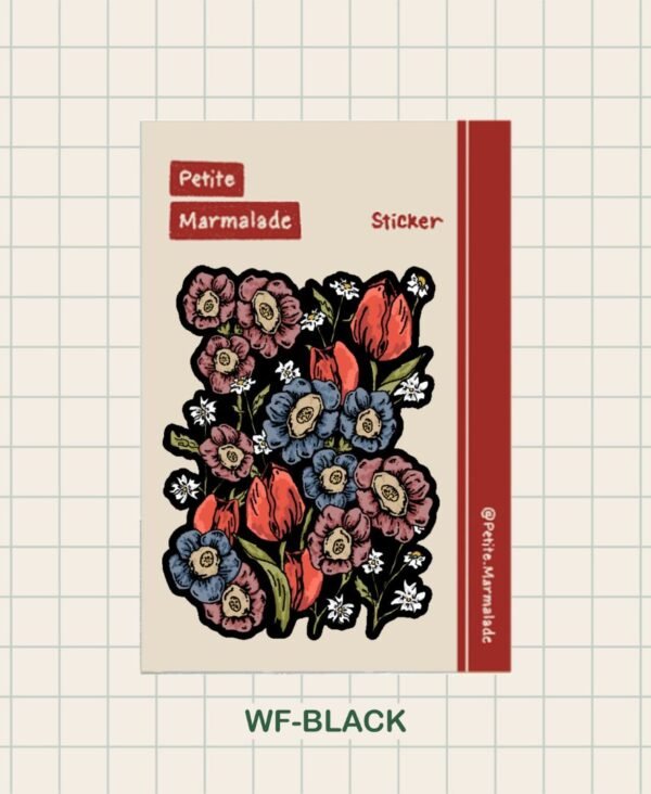Big Sticker - Wild Flowers Black Big Sticker - Wild Flowers Black