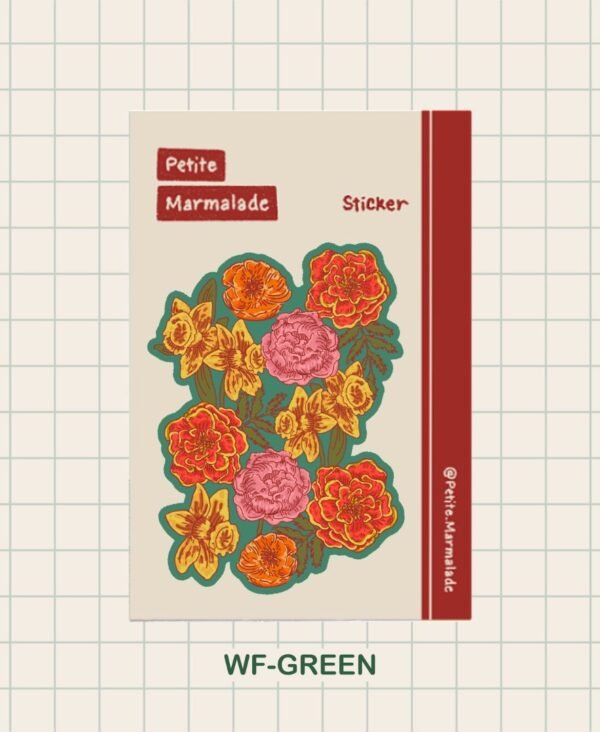 Big Sticker - Wild Flowers Green Big Sticker - Wild Flowers Green