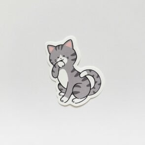 Grey Cat Sticker
