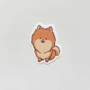 Pomeranian Red Sticker