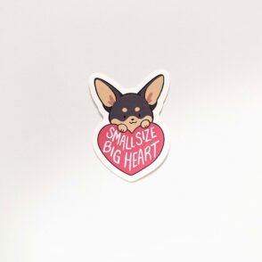 Small Size Big Heart Sticker