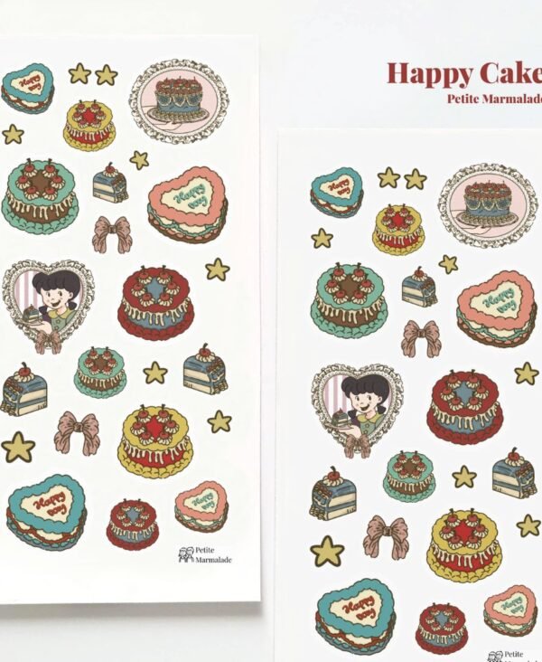 Sticker Sheet - Happy Cake