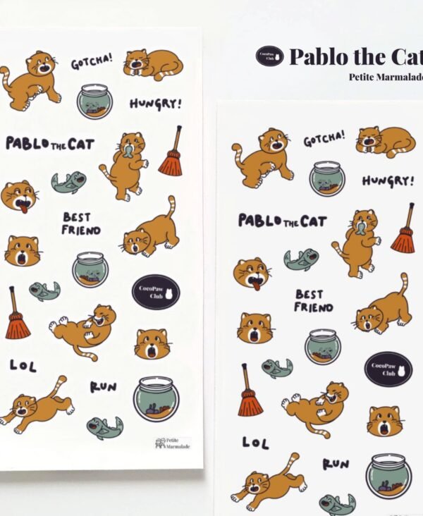 Sticker Sheet - Pablo the Cat