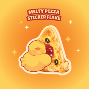 Melty pizza sticker flake