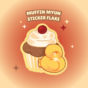 Yummy muffin sticker flake